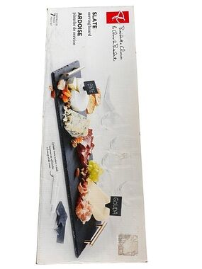 Charcuterie board 
President's Choice Slate Serving Board Set Black Slate
New